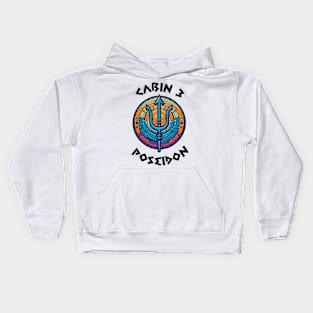 Cabin 3 Poseidon - CAMP half-blood Kids Hoodie